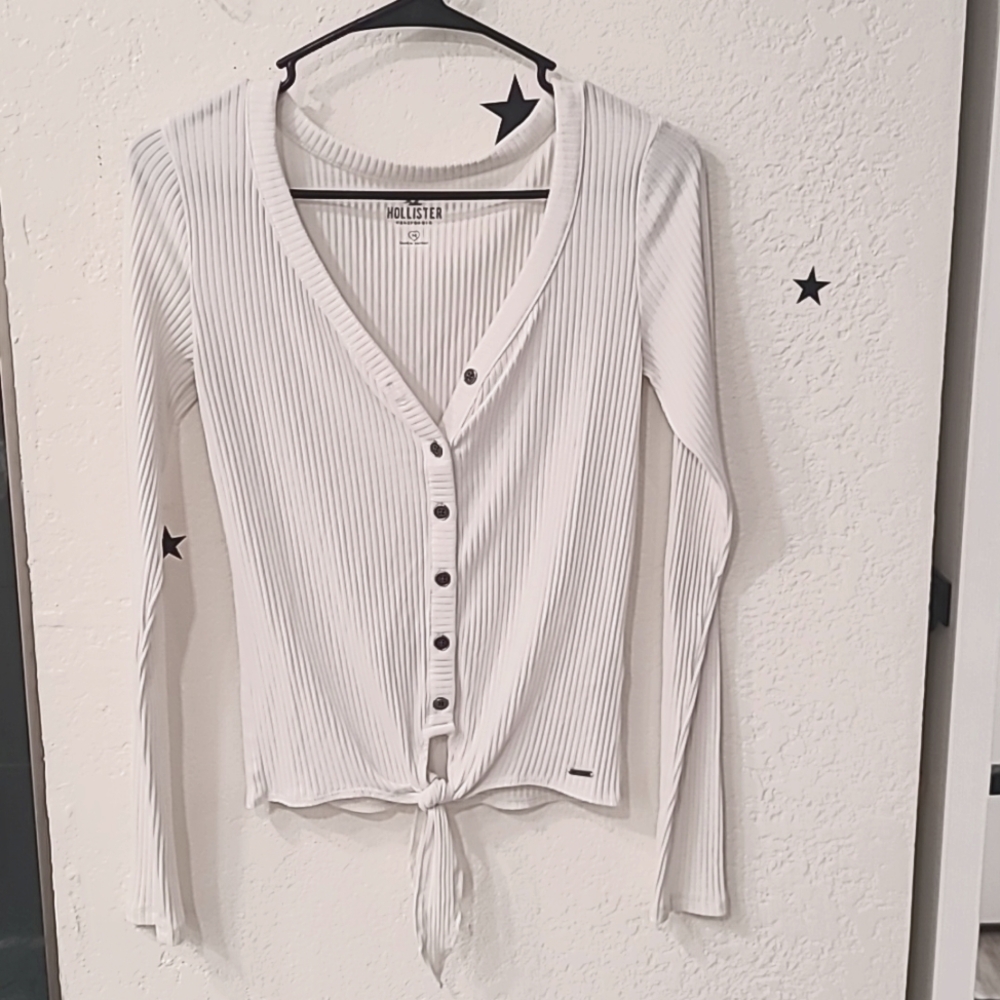 Hollister White Long Sleeve Shirt